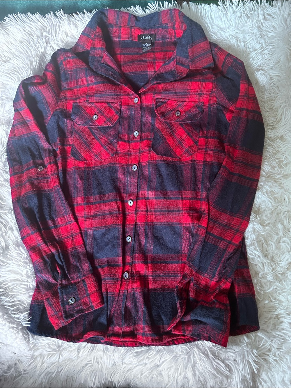 Justify Plaid Top